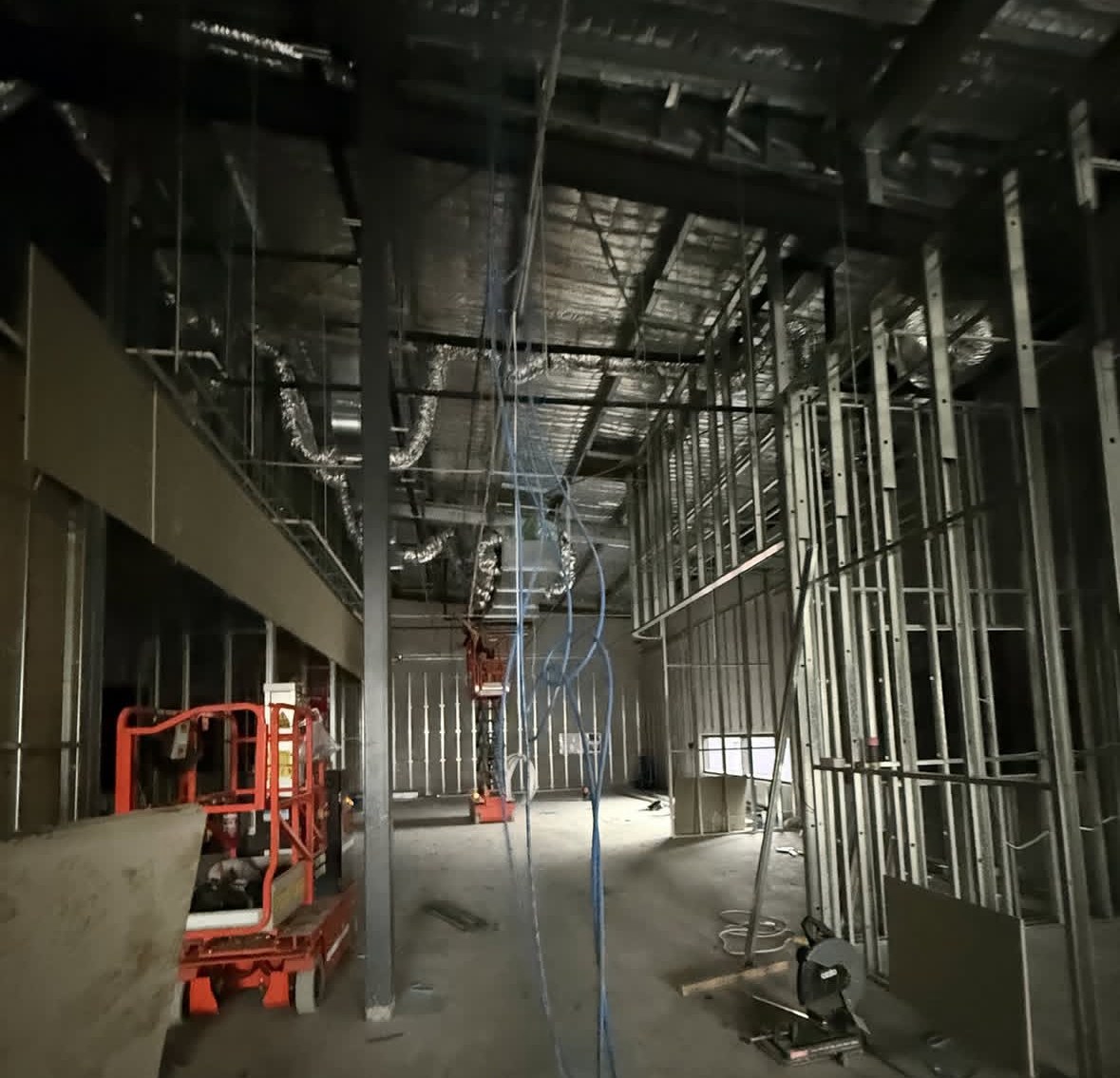 AlphaSpark commercial electrical installation in progress